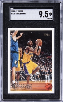 1996-97 Topps #138 Kobe Bryant Rookie Card - SGC MT+ 9.5